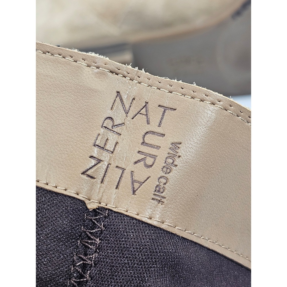 Naturalizer Jinnie Riding Boots Women 7.5W Tan Suede Wide Calf Knee High Tassel - Picture 7 of 8